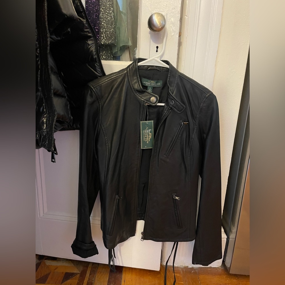 NWT Lauren Women's Ralph Lauren Leather Jacket - size 6